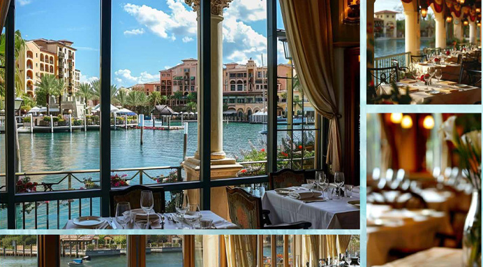 Transport yourself via a boat to the charm of Portofino at the restaurant, where the flavors of Italy meet the elegance of coastal living. With its vibrant atmosphere and waterfront views, our restaurant captures the essence of la dolce vita, inviting guests to savor every moment in true Italian style.
