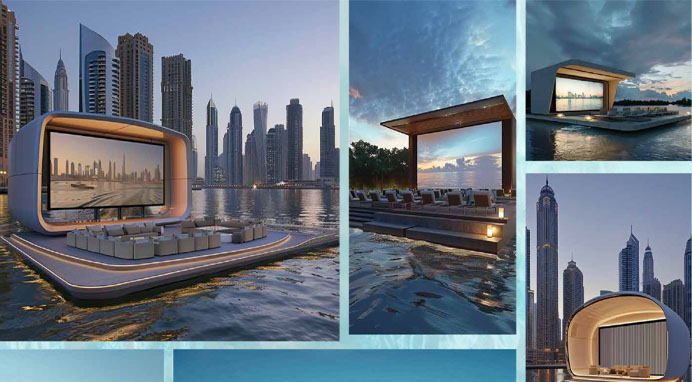 Floating cinemas offer a unique blend of cinematic entertainment amidst tranquil natural surroundings.